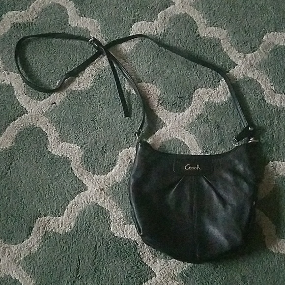 Coach Handbags - 💋SOLD COACH Black Leather Crossbody Bag